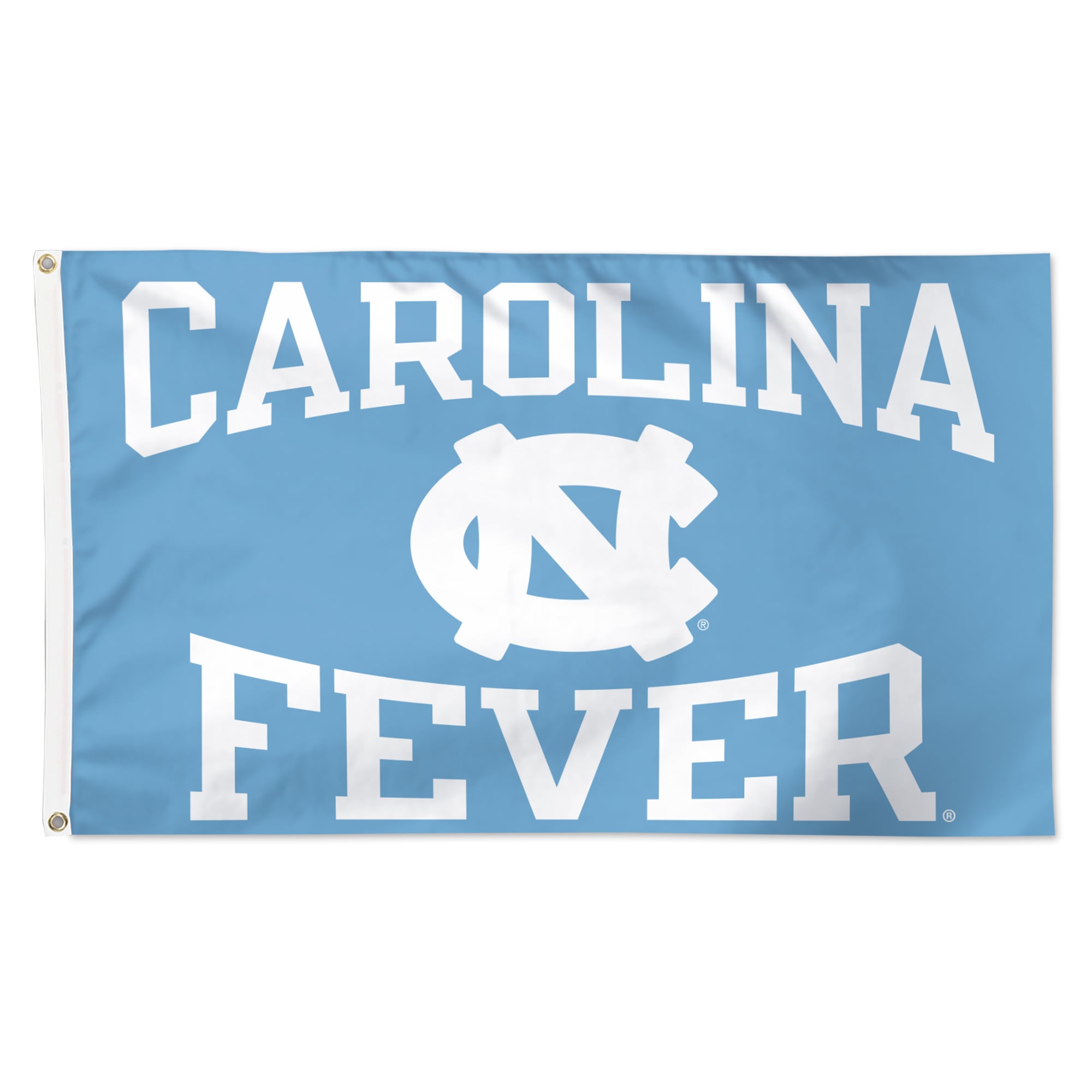 Drapeau de luxe WinCraft North Carolina Tar Heels 91 x 152 cm (3 pi x 5 pi) à une face avec slogan de l'équipe