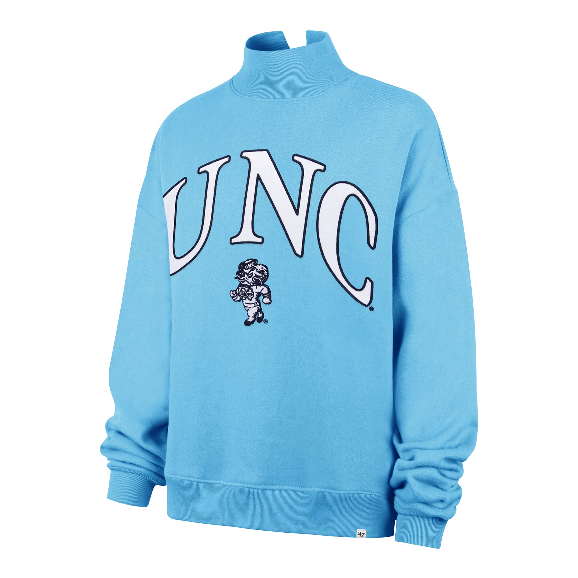 Women's '47 Carolina Blue North Tar Heels Mock Neck Sweatshirt