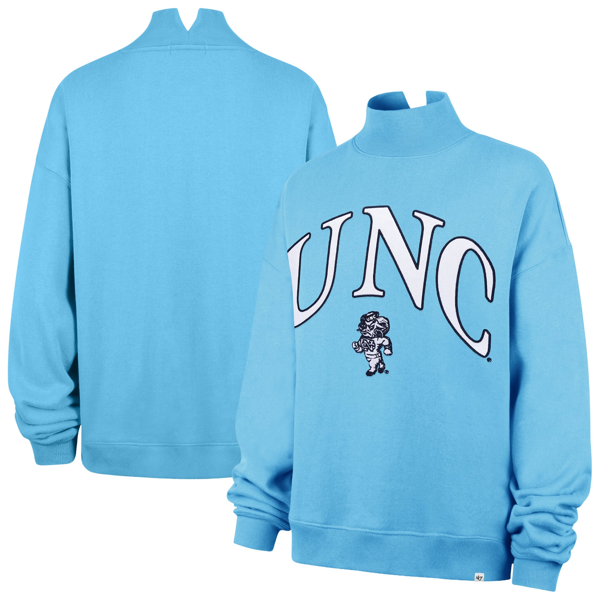 Women's '47 Carolina Blue North Tar Heels Mock Neck Sweatshirt