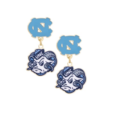 North Carolina Tar Heels CANVAS Style Women's Enamel Drop Earrings