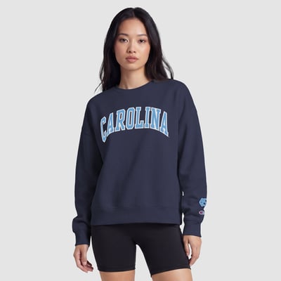  North Carolina Tar Heels Champion Women's Fleece Crew Sweatshirt - Navy