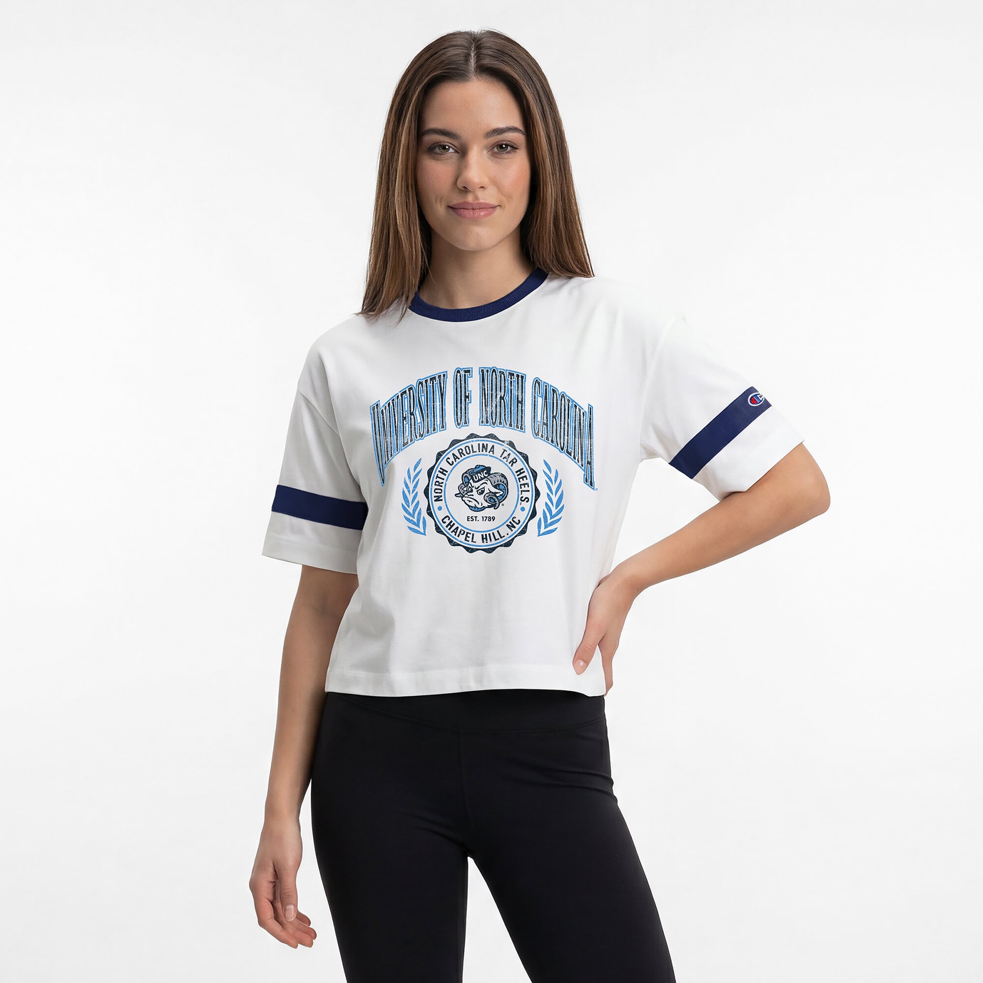 Women's Champion  White North Carolina Tar Heels Retro Oversized T-Shirt