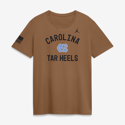 North Carolina Tar Heels Jordan Brand Women's 2026 Military Appreciation Dri-FIT T-Shirt - Brown