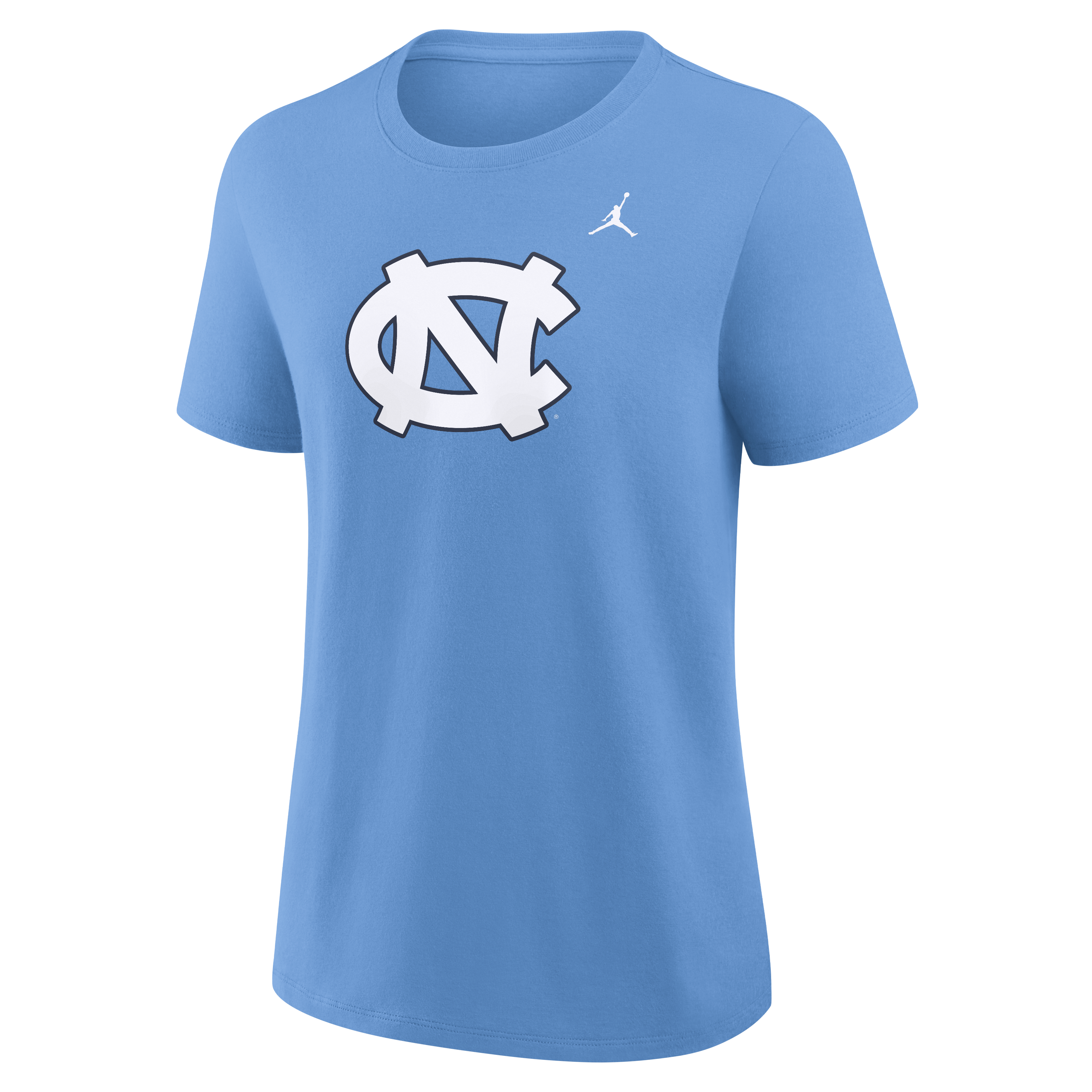 T-shirt Jordan Brand Carolina Blue pour femme, logo principal des Tar Heels de Caroline du Nord