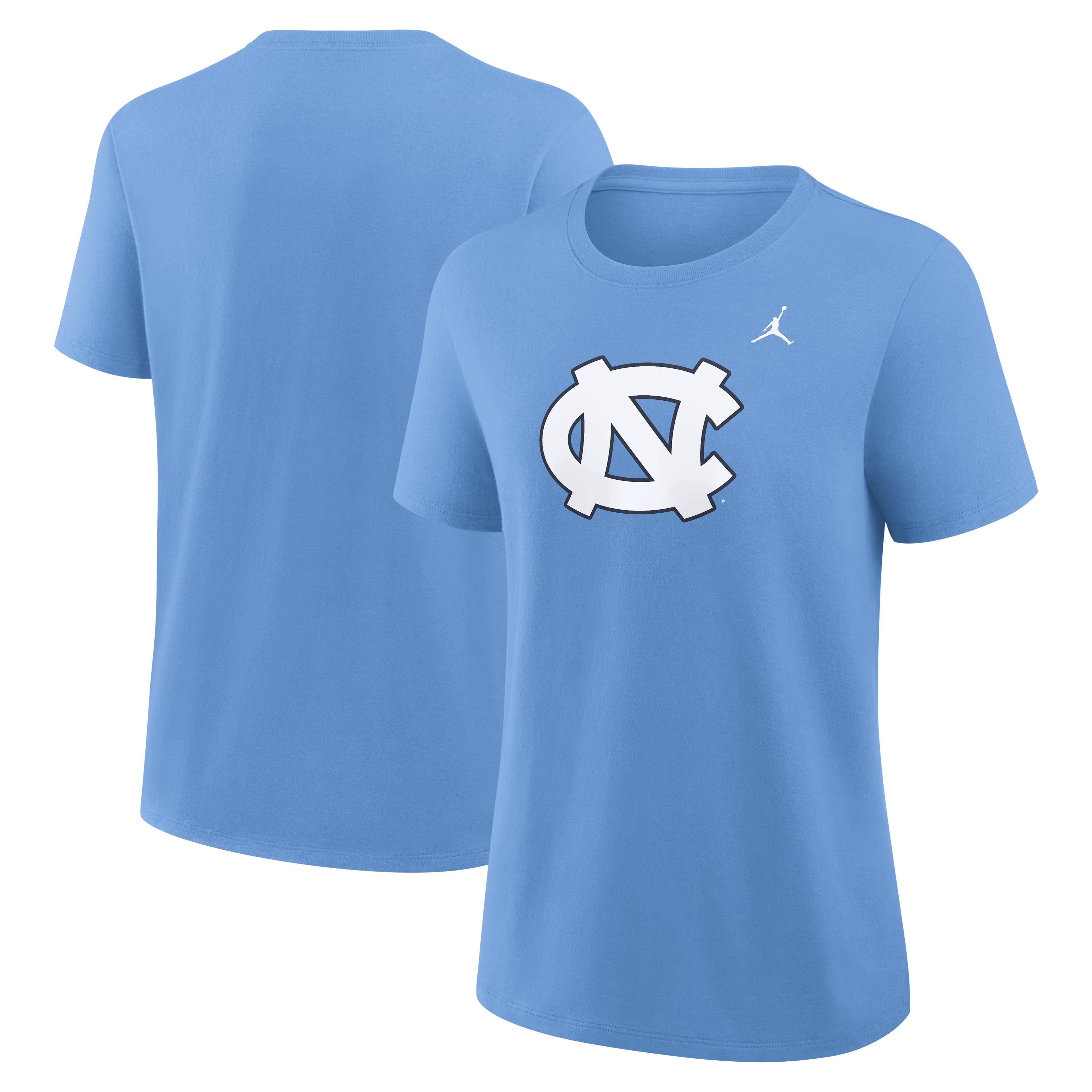 T-shirt Jordan Brand Carolina Blue pour femme, logo principal des Tar Heels de Caroline du Nord