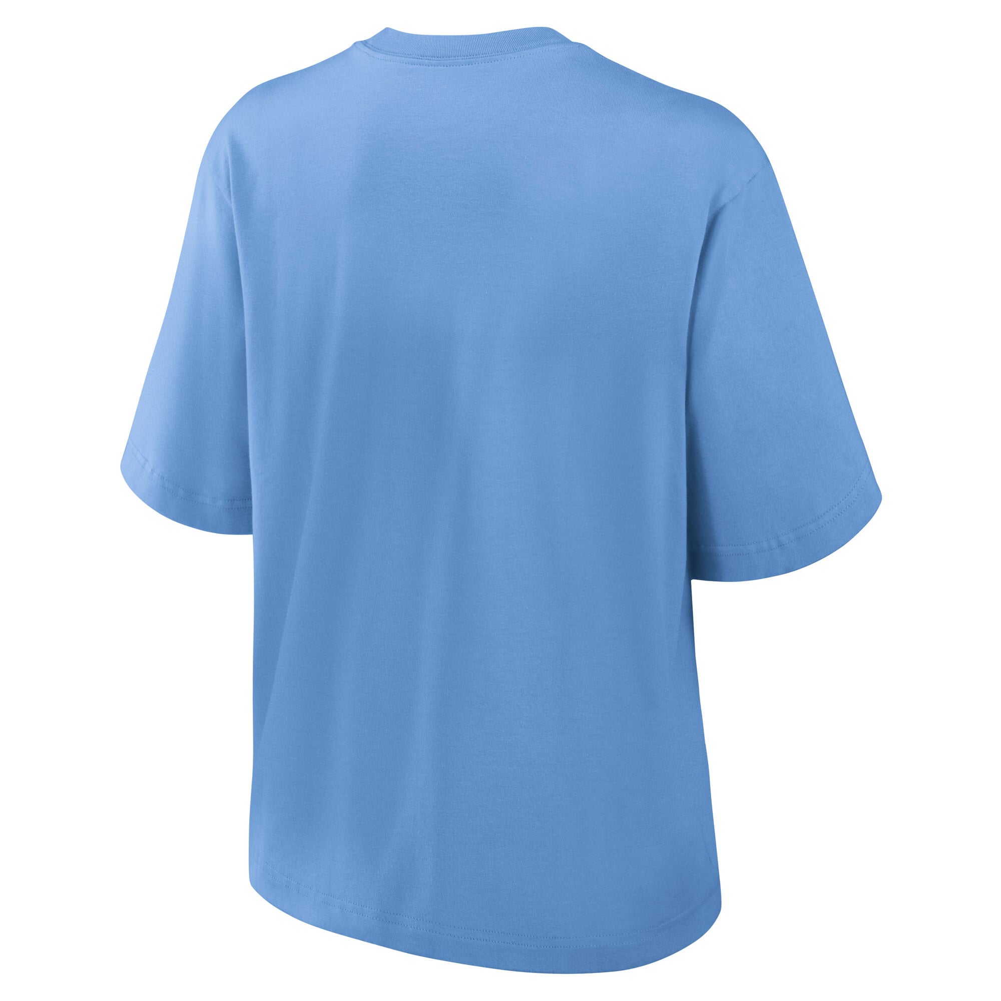 T-shirt Nike Carolina Blue pour femme, logo Arch des Tar Heels de Caroline du Nord, coupe carrée