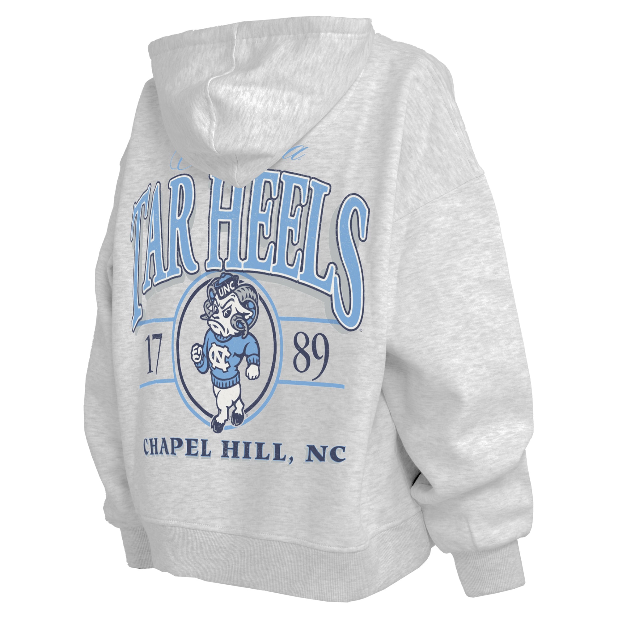 Sweat à capuche zippé Janise des Tar Heels de Caroline du Nord, gris chiné, pour femme, Pressbox