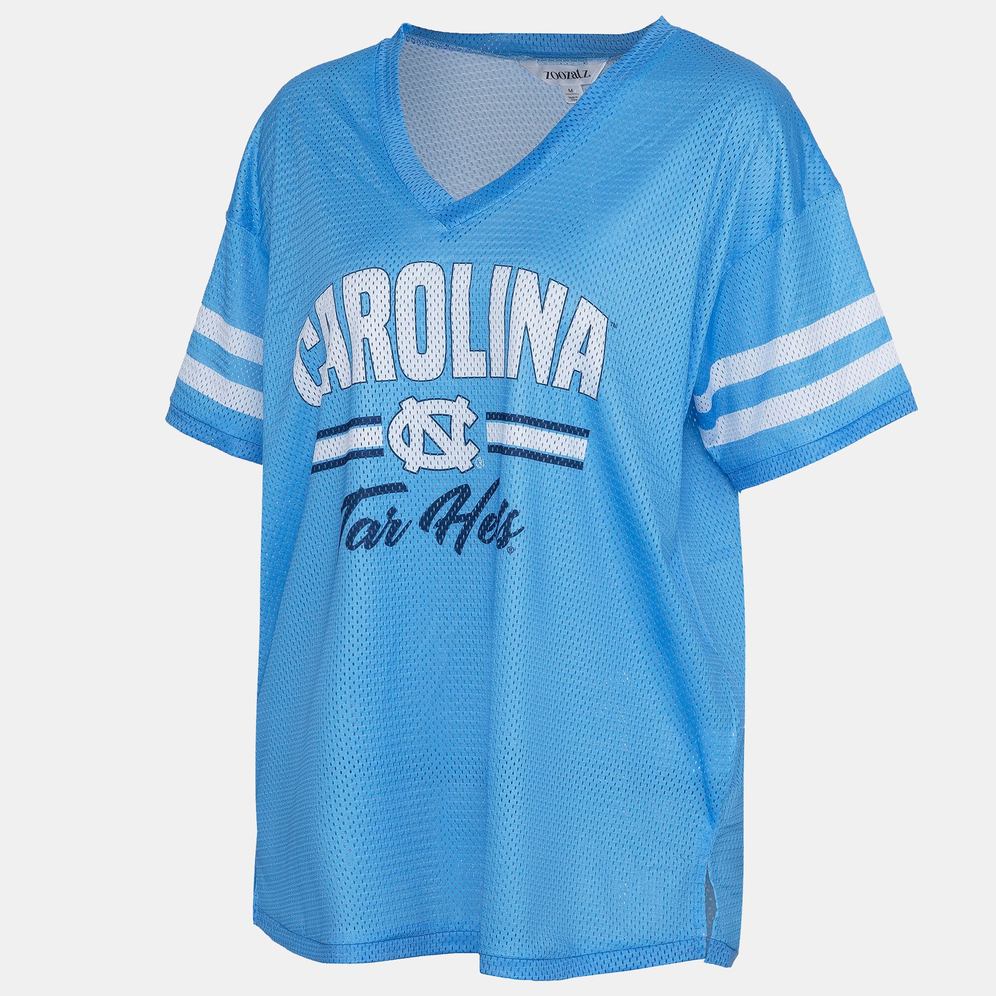 Women's ZooZatz Carolina Blue North Tar Heels Mesh Jersey Kickoff T-Shirt
