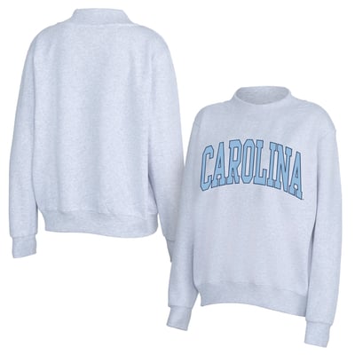 North Carolina Tar Heels ZooZatz Women's Team Arch Mock Neck Sweatshirt - Gray