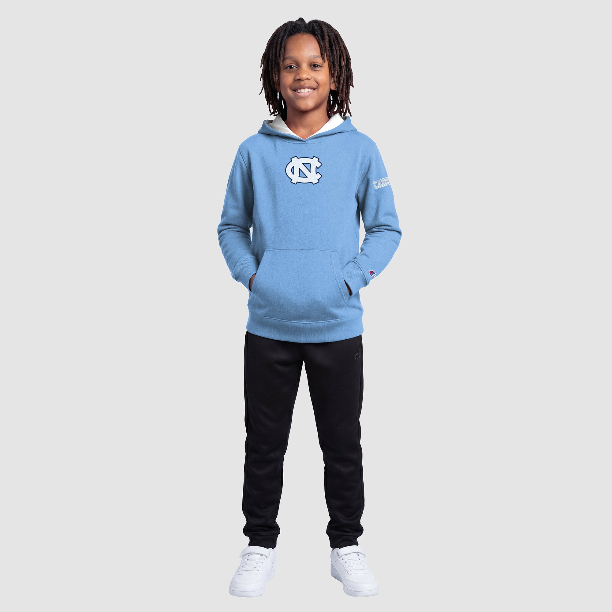 Sweat à capuche en polaire Youth Champion Carolina Blue North Tar Heels
