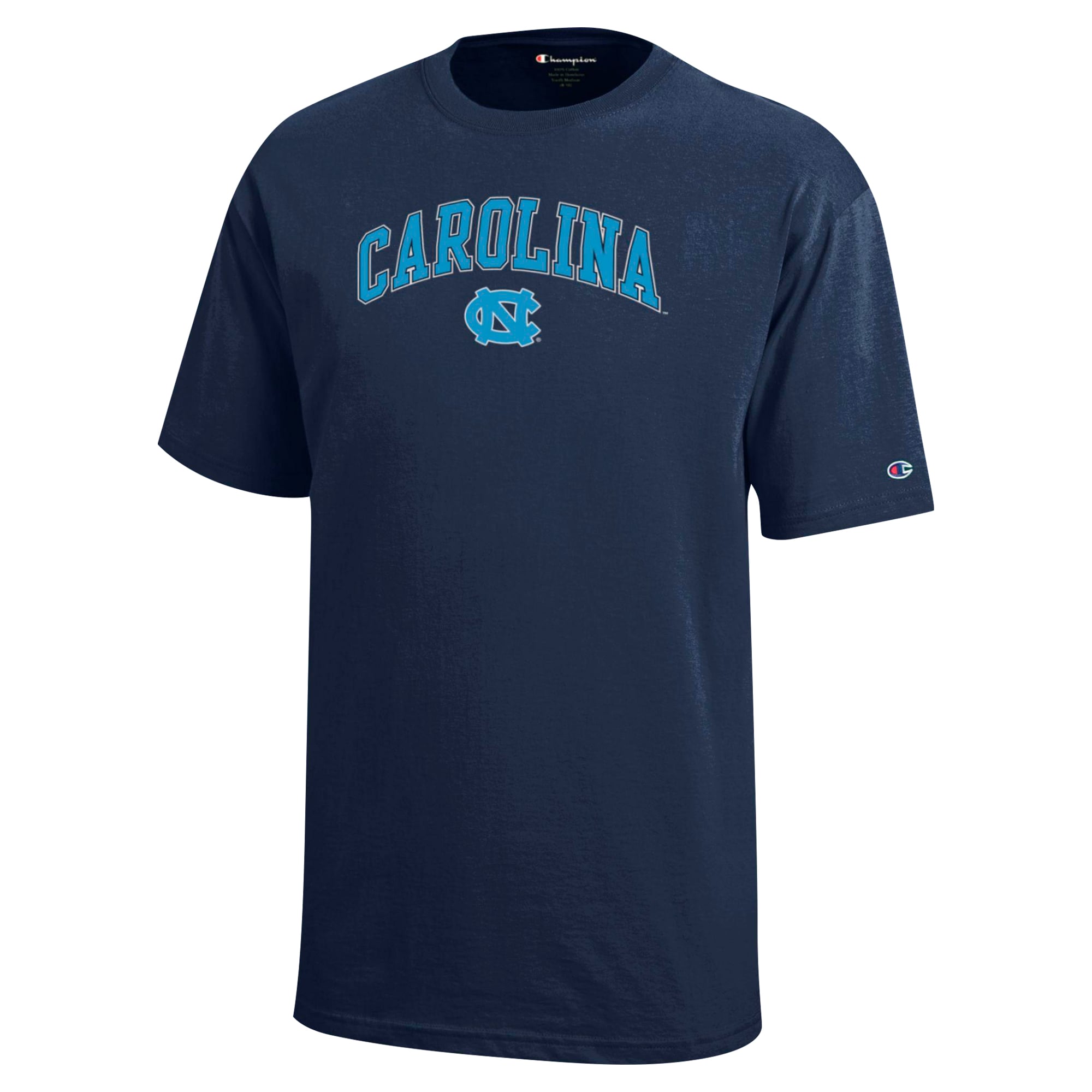 T-shirt avec logo Arch Over de l'équipe la Caroline du Nord des Tar Heels, championne jeunes, bleu marine