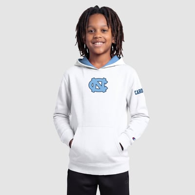 Sweat à capuche polaire North Carolina Tar Heels Champion pour jeunes - Blanc