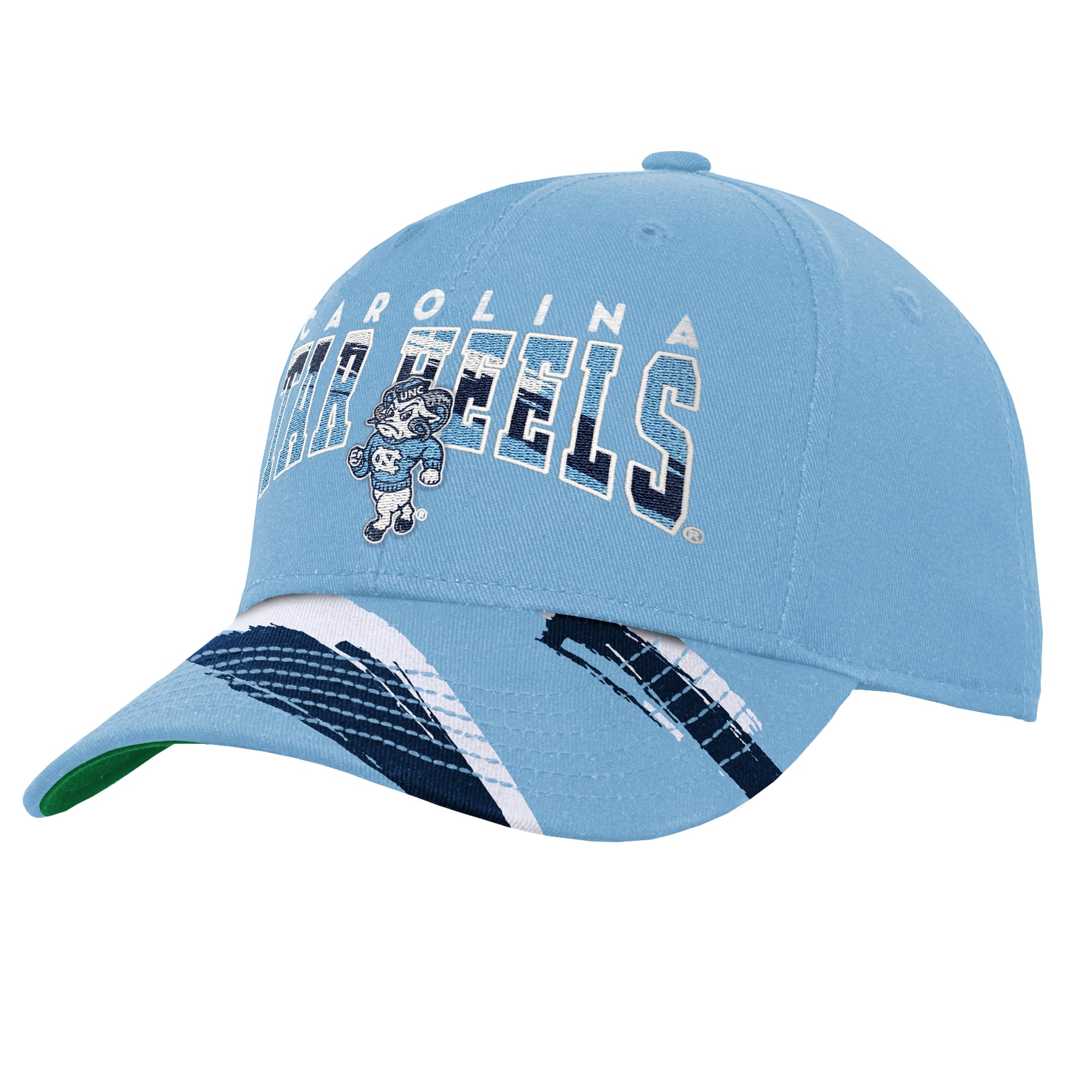 Casquette ajustable Mitchell & Ness Carolina Blue North Carolina Tar Heels Mascot Streaks Pro Crown pour enfant
