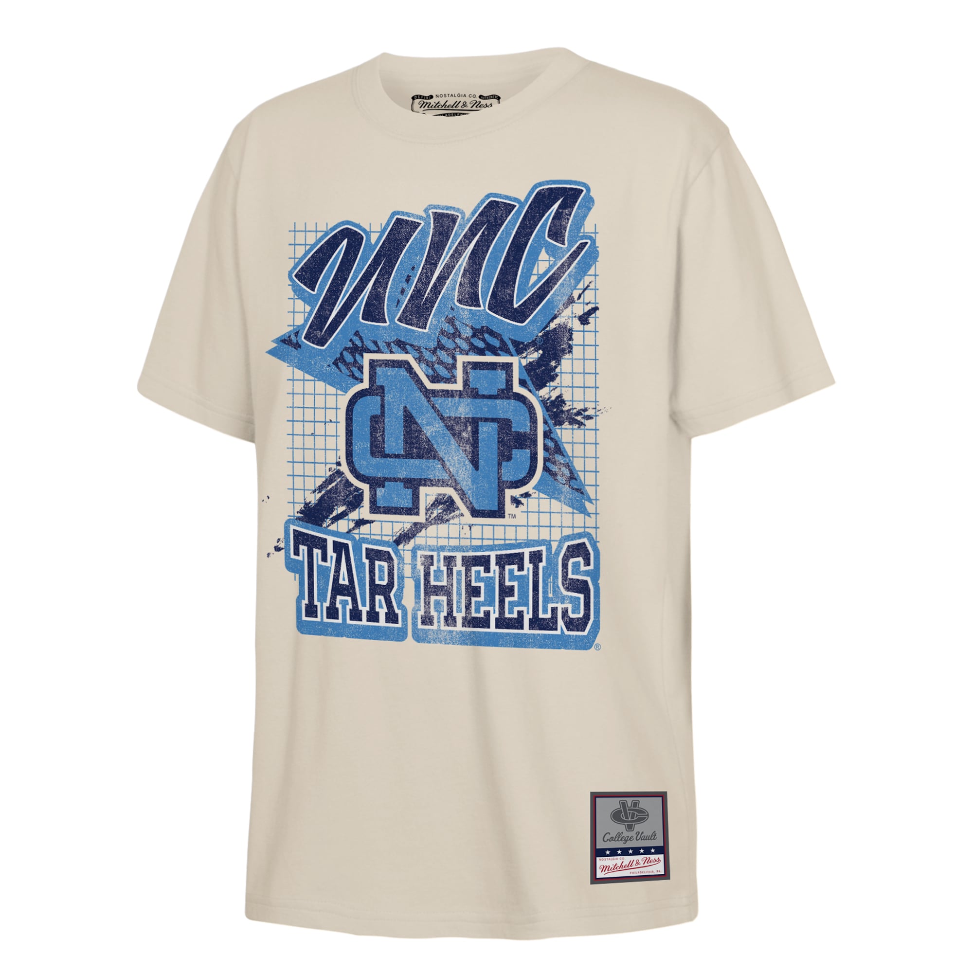 T-shirt universitaire Mitchell & Ness Natural North Carolina Tar Heels pour jeunes
