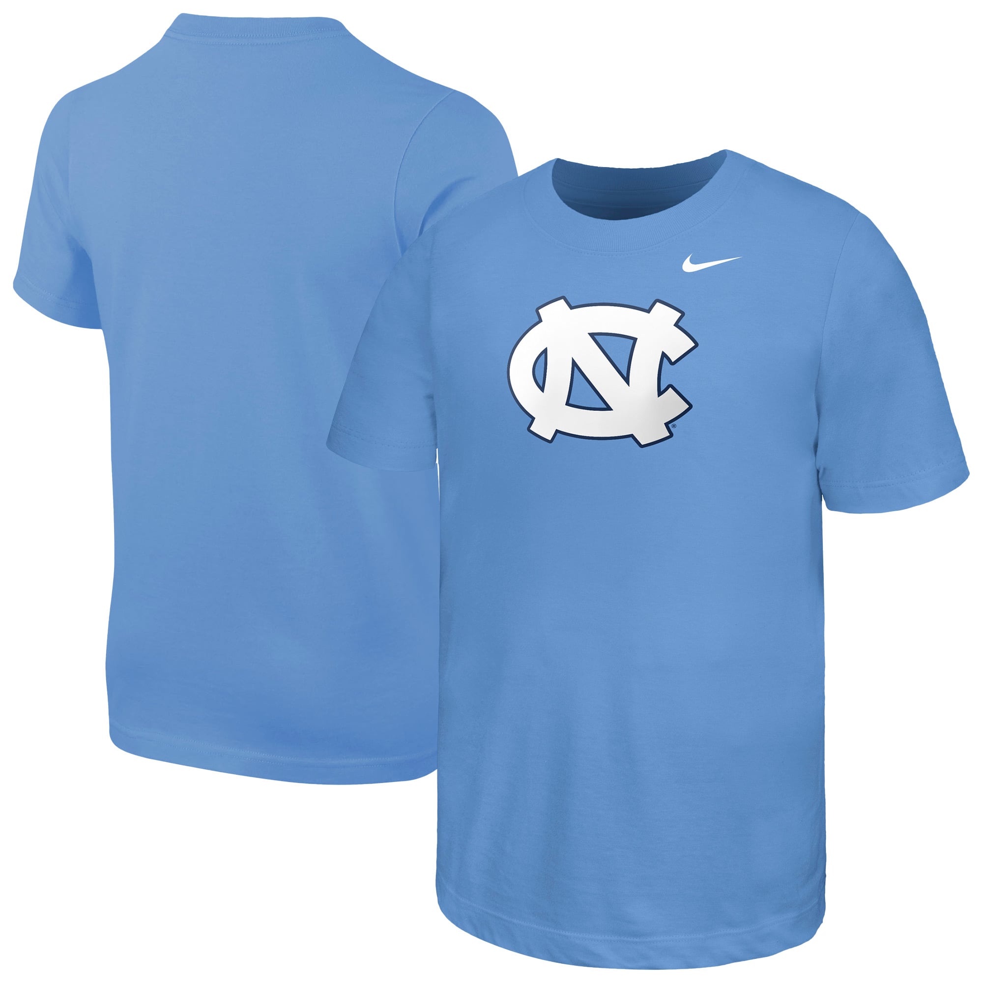 T-shirt Nike pour enfant, bleu Caroline, logo des Tar Heels de Caroline du Nord