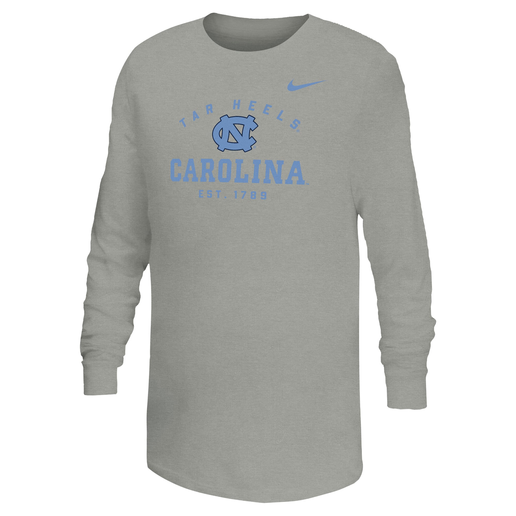 Youth Nike  Gray North Carolina Tar Heels Legend Dri-FIT Long Sleeve T-Shirt