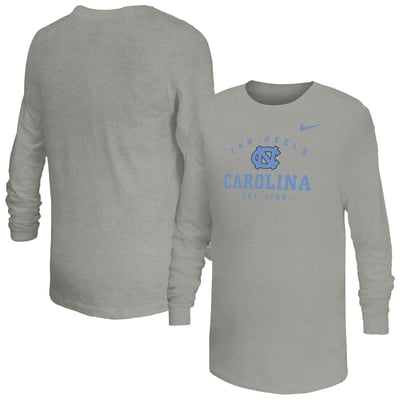  North Carolina Tar Heels Nike Youth Legend Dri-FIT Long Sleeve T-Shirt - Gray