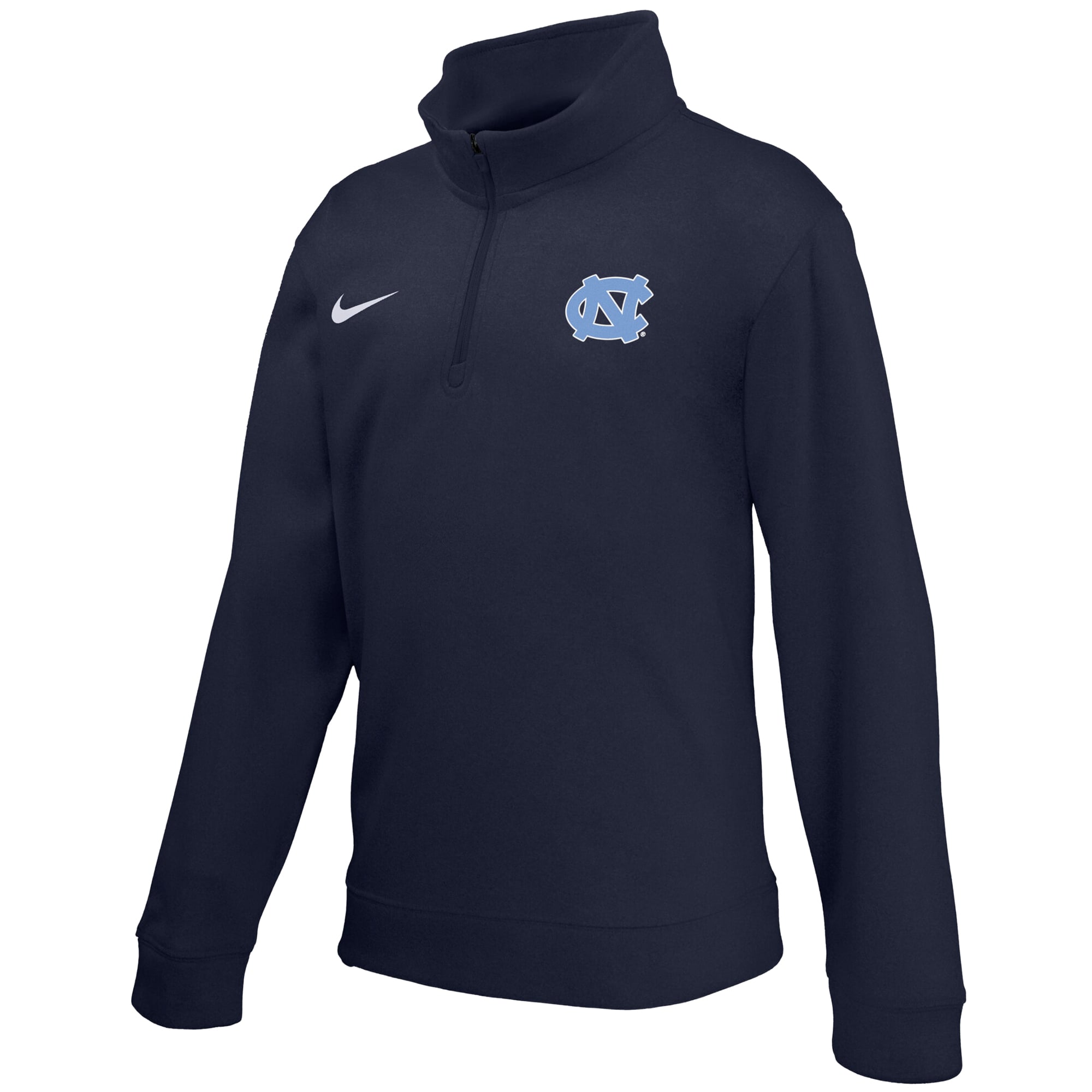 Youth Nike Navy North Carolina Tar Heels Therma-FIT Quarter-Zip Pullover