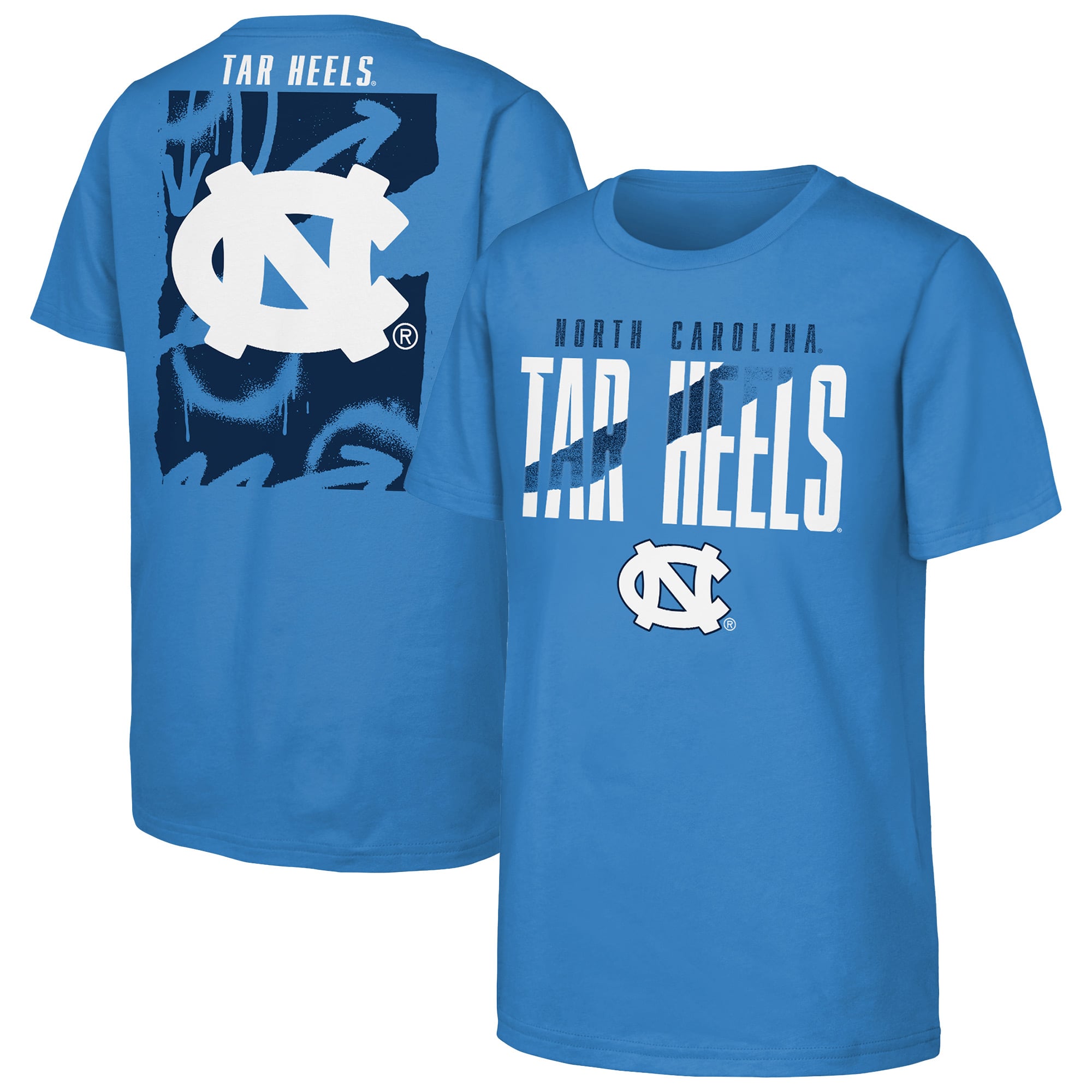 T-shirt Outerstuff bleu Caroline pour jeunes, motif Tar Heels de du Nord.