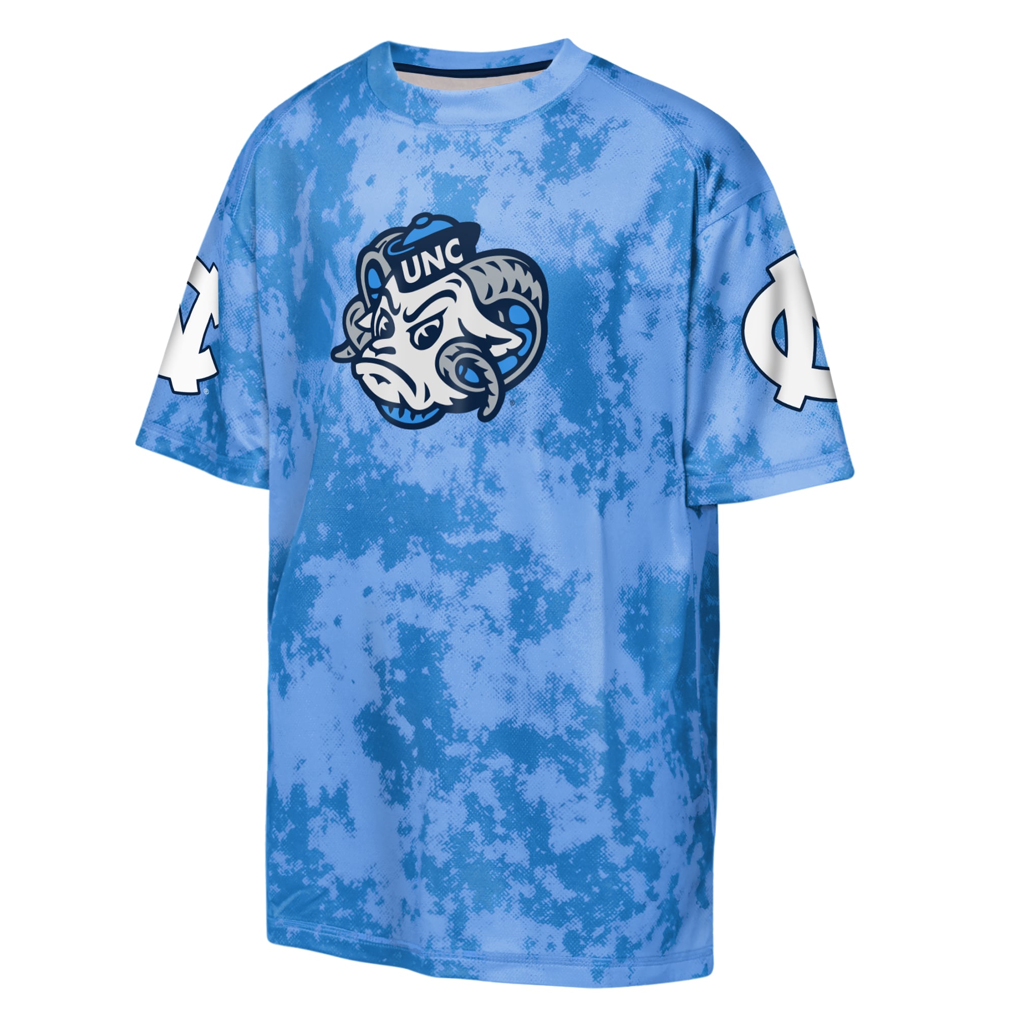 T-shirt sublimé Outerstuff bleu Caroline des Tar Heels de du Nord, côté opposé