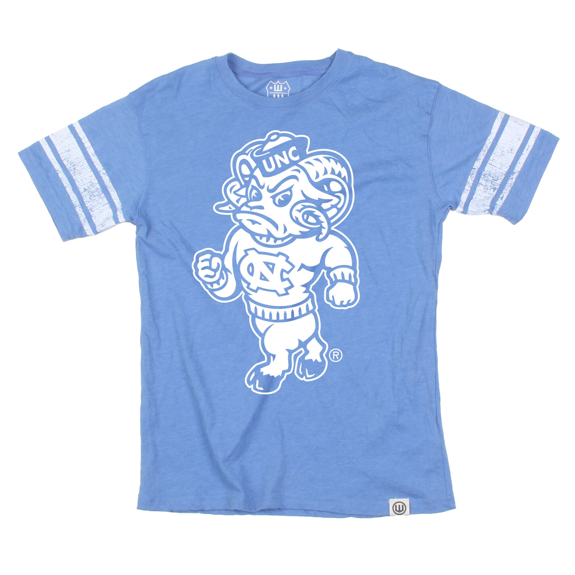 Youth Wes & Willy Carolina Blue North Tar Heels Football Jersey T-Shirt