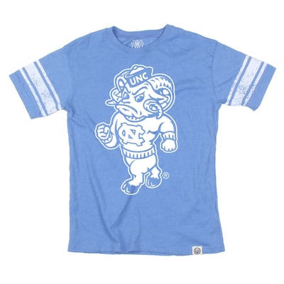 North Carolina Tar Heels Wes & Willy Youth Football Jersey T-Shirt - Carolina Blue
