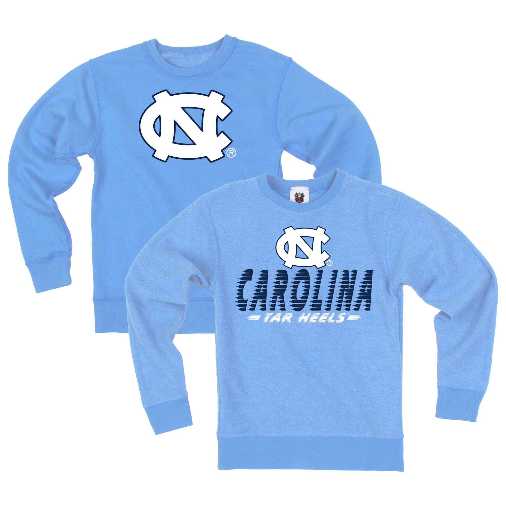 Youth Wes & Willy Carolina Blue North Tar Heels Reversible Sweatshirt