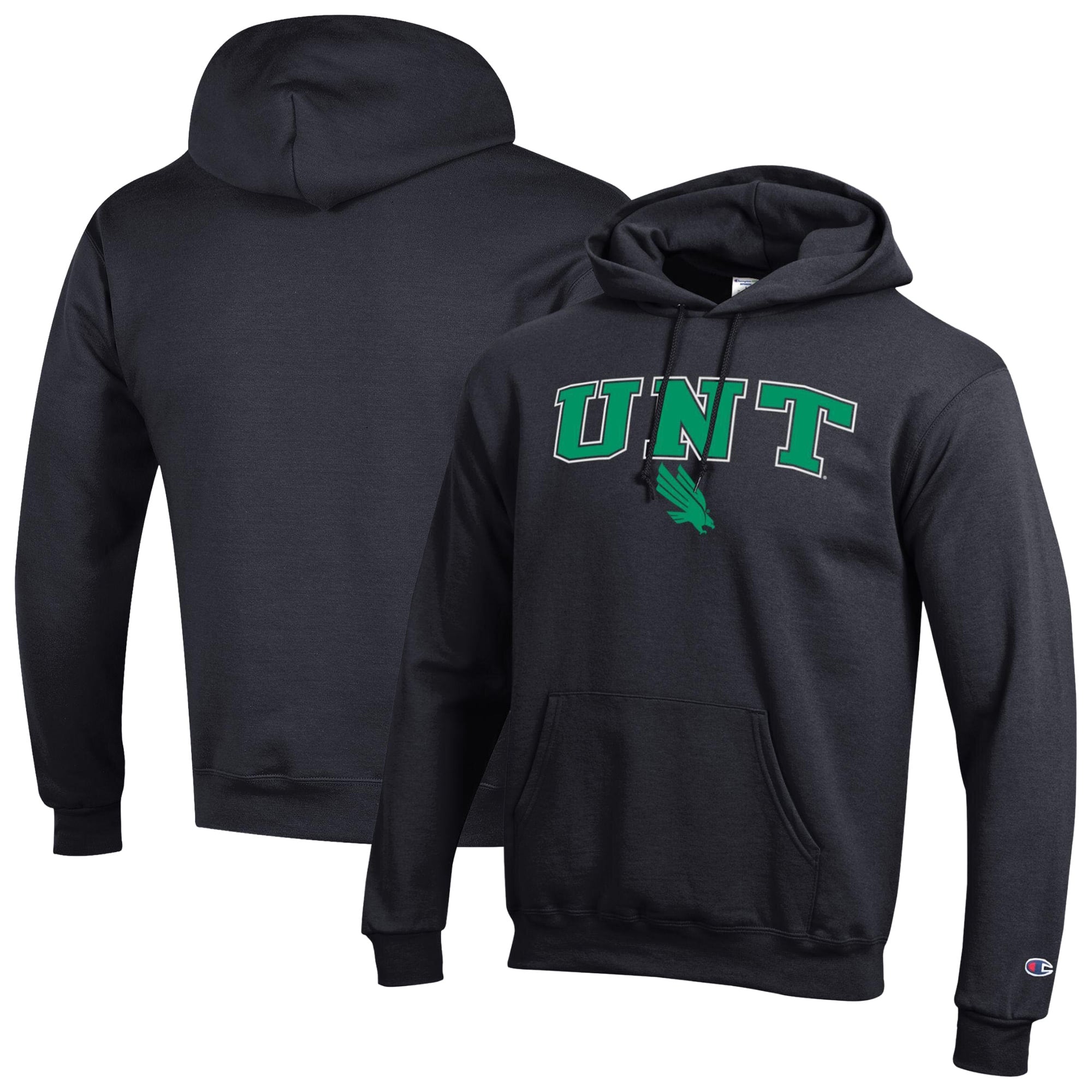 Sweat à capuche Champion noir North Texas Mean Green Powerblend pour homme