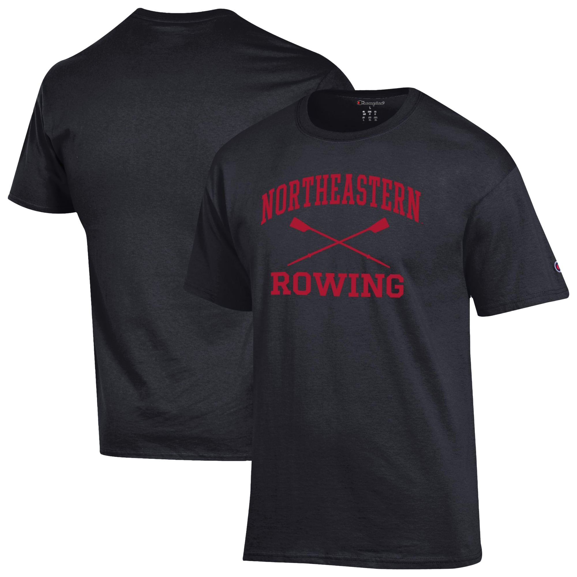 Men's Champion Black Northeastern Huskies Rowing Jersey T-Shirt