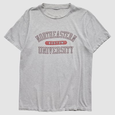 Northeastern Huskies Champion 2000s T-shirt - Heather Gray - M by Fanatics Real Vintage