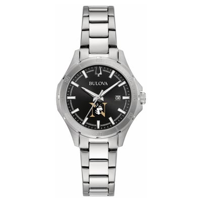 Northeastern Huskies Bulova Women's Stainless Steel Sport Classic Watch - Black