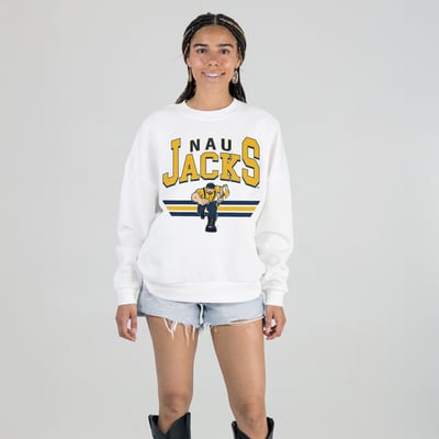 Northern Arizona Lumberjacks Gameday Couture Women's Oversized Premium Fleece Sweatshirt - White