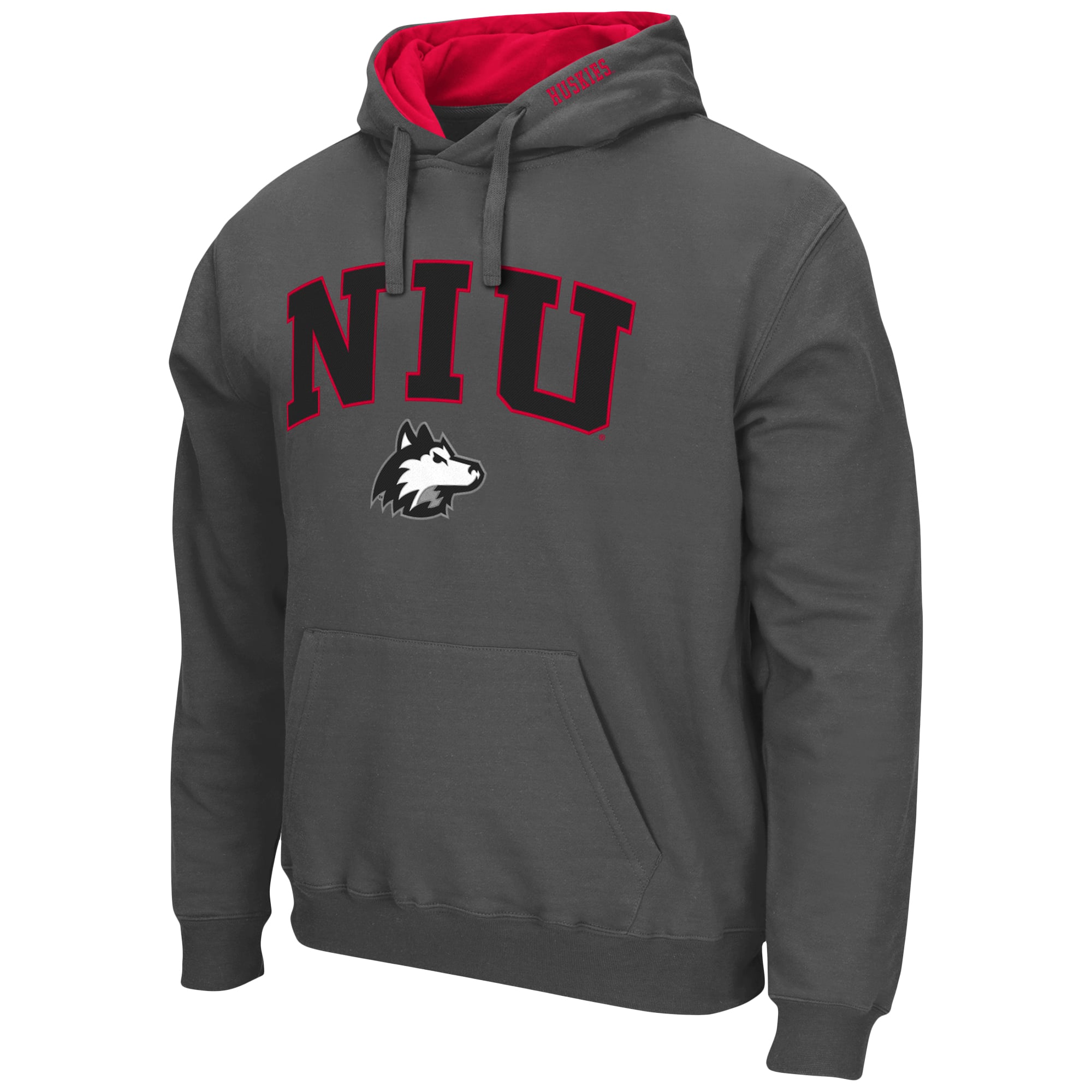 Sweat à capuche Colosseum Charcoal Northern Illinois Huskies Arch & Logo 3.0 pour homme