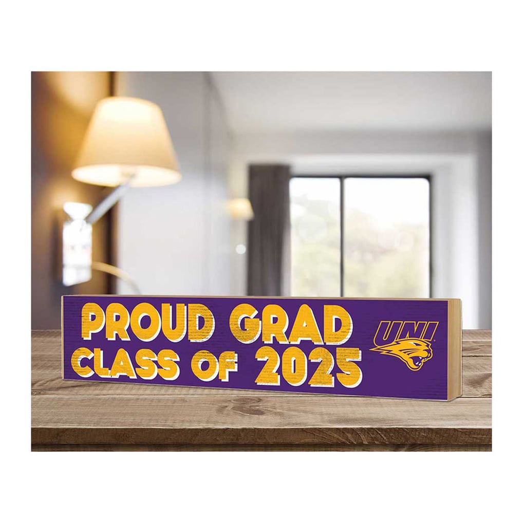 Northern Iowa Panthers 3" x 13" Proud Grad Class of 2025 Block Sign