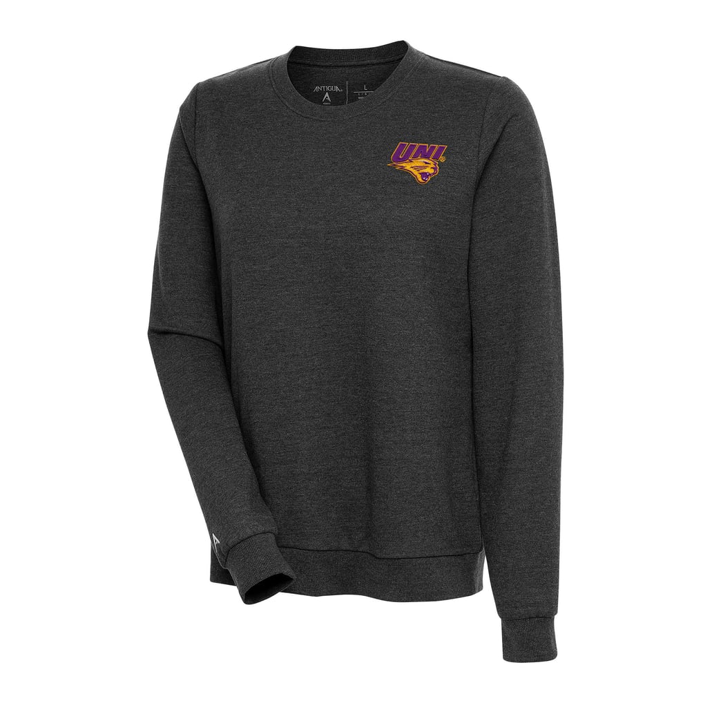 Northern Iowa Panthers Antigua Women's Action Pullover Sweatshirt - Heather Black