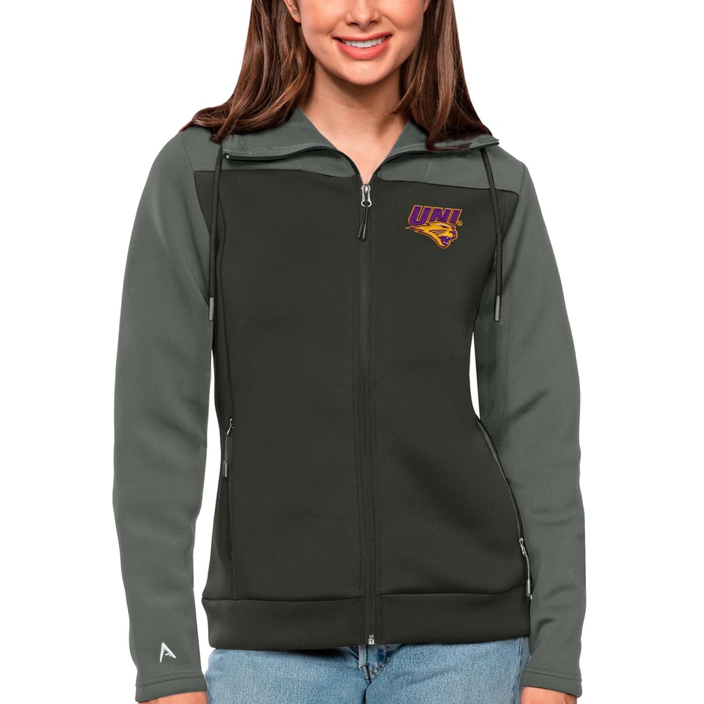Northern Iowa Panthers Antigua Women's Protect Full-Zip Jacket - Steel/Charcoal