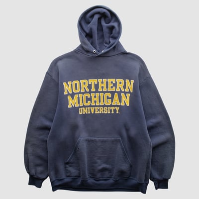 Northern Michigan Wildcats Jansport 2000s Hooded Pullover Sweatshirt - Navy - S by Fanatics Real Vintage