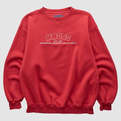 Northwestern Oklahoma State Rangers Jansport 2000s Pullover Sweatshirt - Red - S by Fanatics Real Vintage