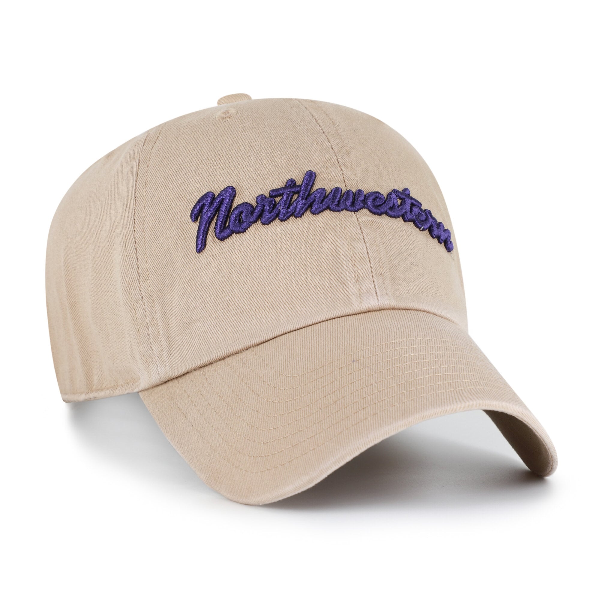 Men's '47  Khaki Northwestern Wildcats Vault Clean Up Adjustable Hat