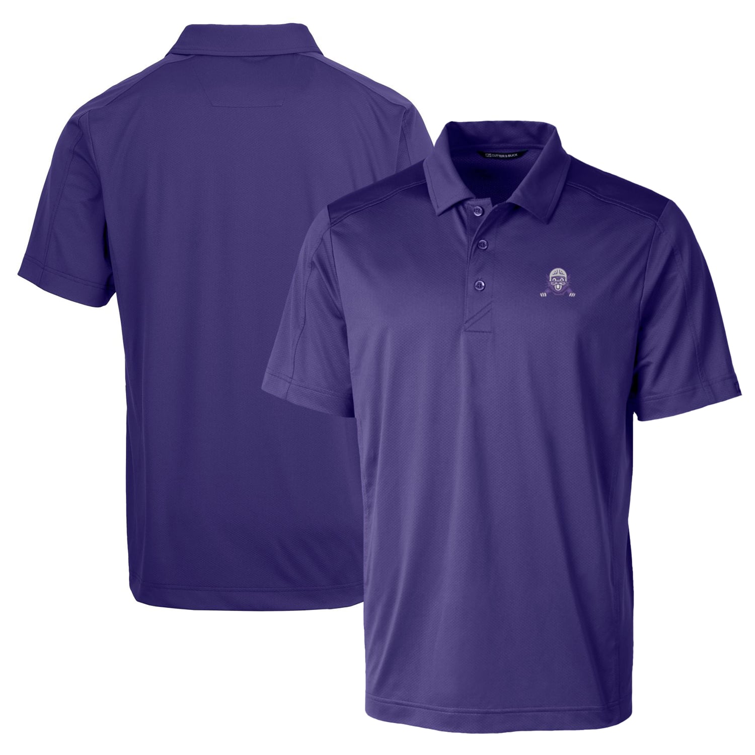 Men's Cutter & Buck Purple Northwestern Wildcats Team Logo Big Tall Prospect Textured Stretch Polo