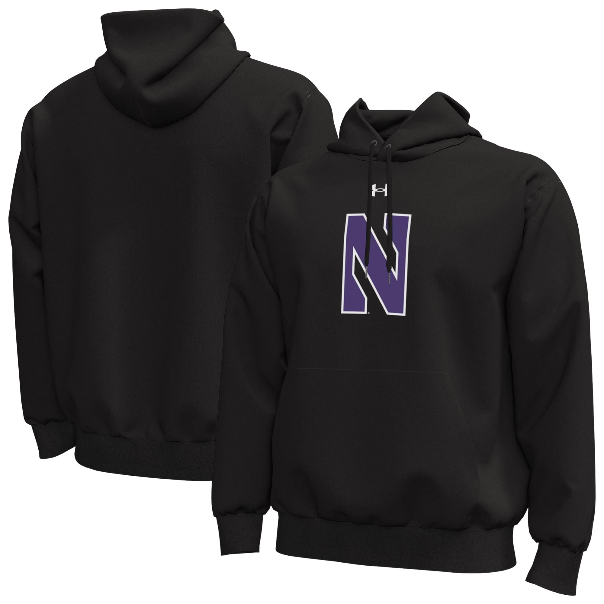 Sweat à capuche Under Armour violet Northwestern Wildcats Core Icon en polaire pour homme