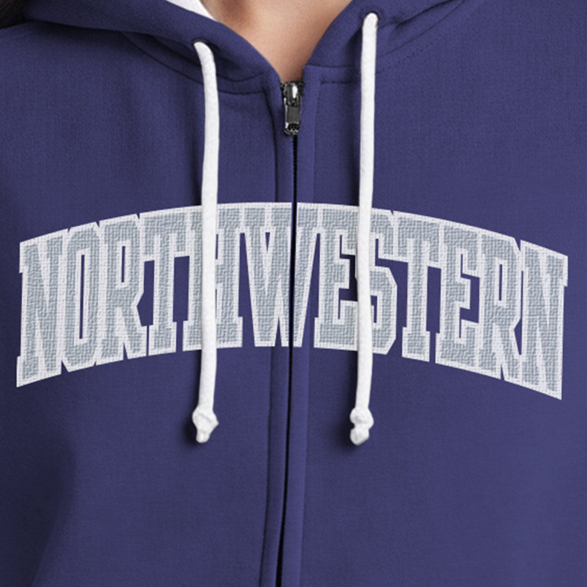 Sweat à capuche zippé en polaire Champion violet Northwestern Wildcats Arch pour femme