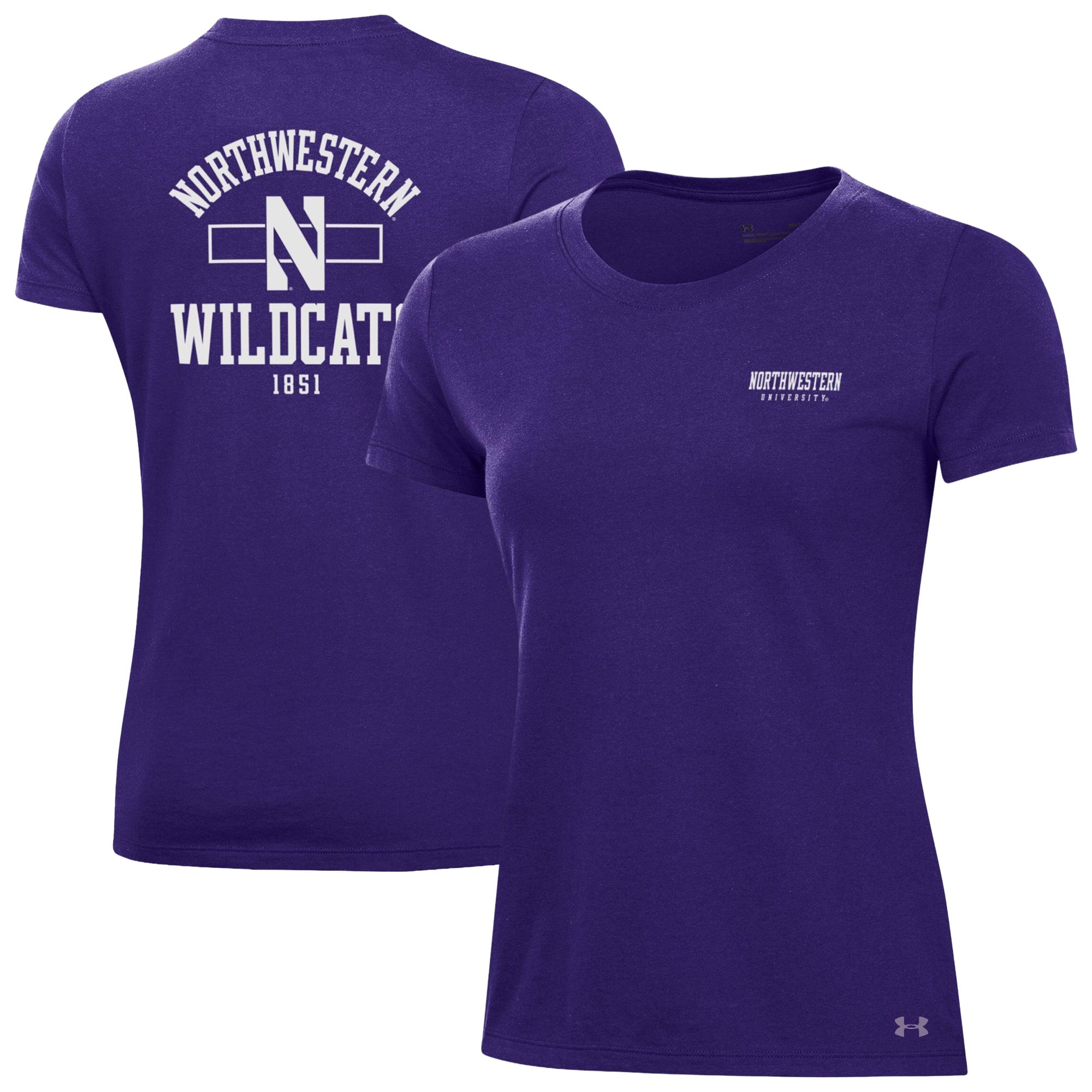 Women's Under Armour Purple Northwestern Wildcats Performance Cotton T-Shirt