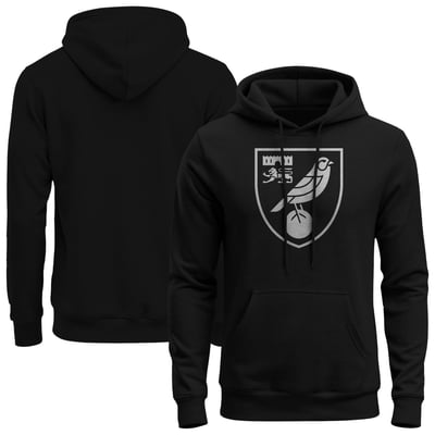  Norwich City 1863FC Mono Badge Fleece Hoodie - Black