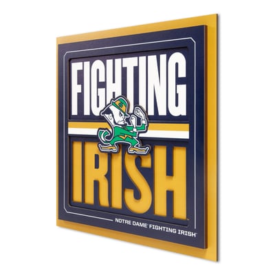 Notre Dame Fighting Irish Fanpoint Slogan Series 3D Wall Art