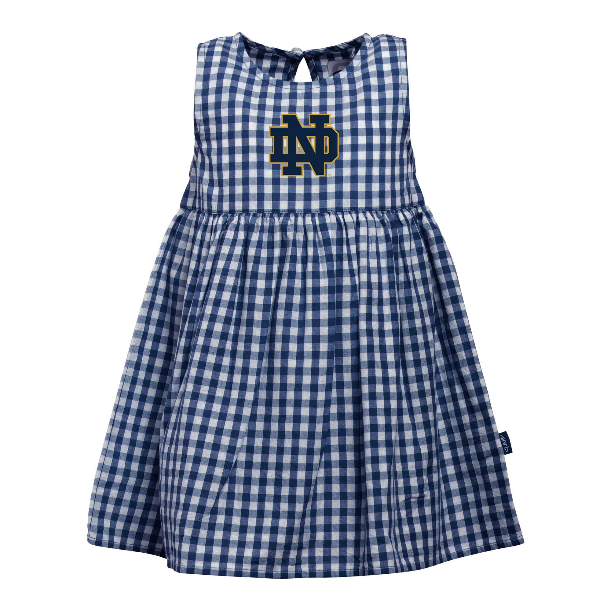 Girls Infant Garb Navy Notre Dame Fighting Irish Loren Gingham Dress