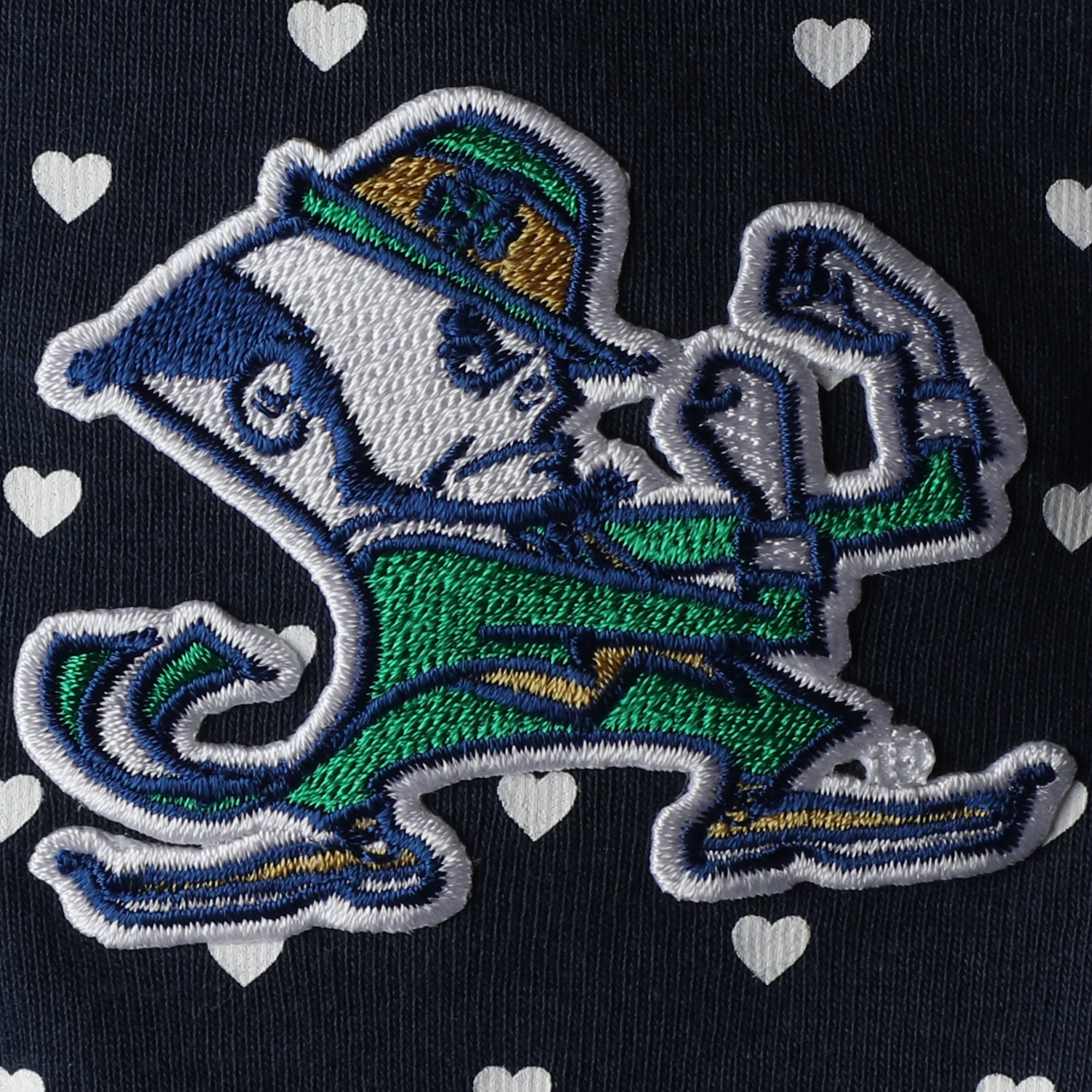 Ensemble body et bandeau bleu marine Notre Dame Fighting Irish Hearts pour fille