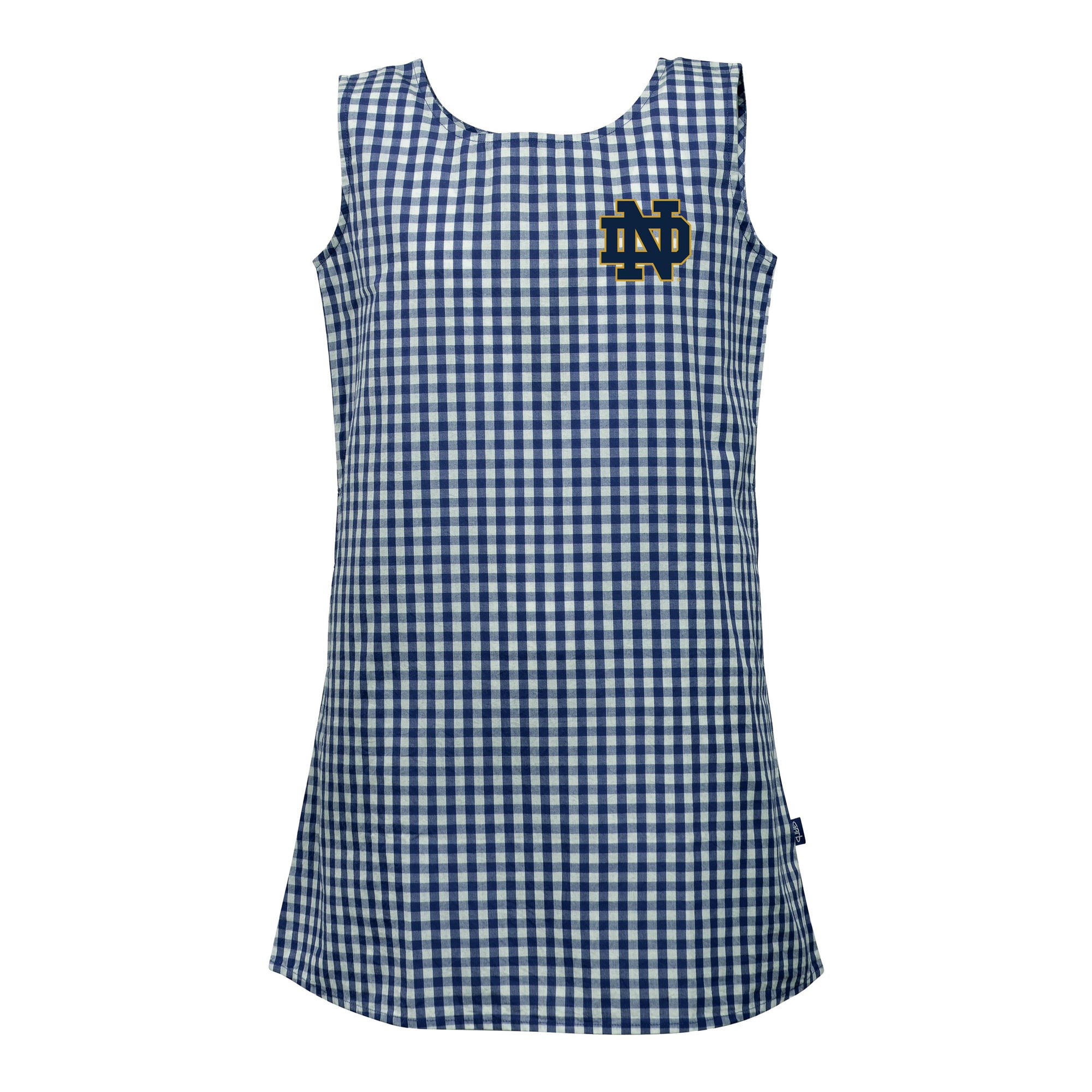 Girls Toddler Garb Navy Notre Dame Fighting Irish Woven Gingham Dress