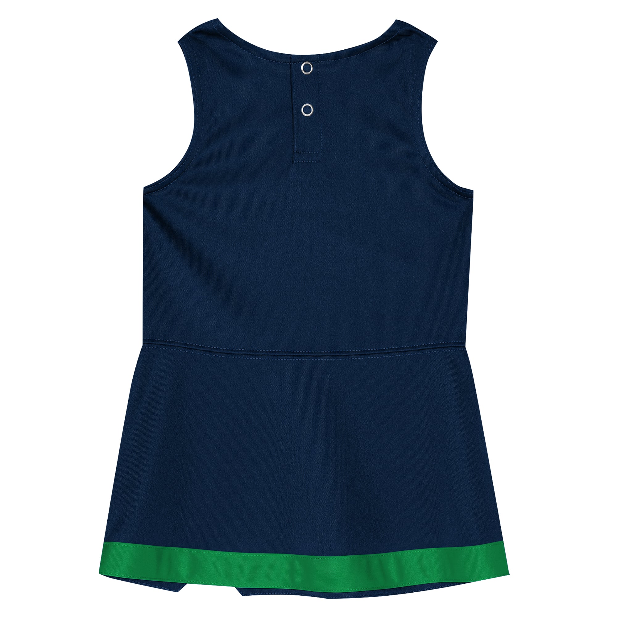 Ensemble deux pièces robe et bloomer de capitaine des pom-pom girls Notre Dame Fighting Irish bleu marine pour fille