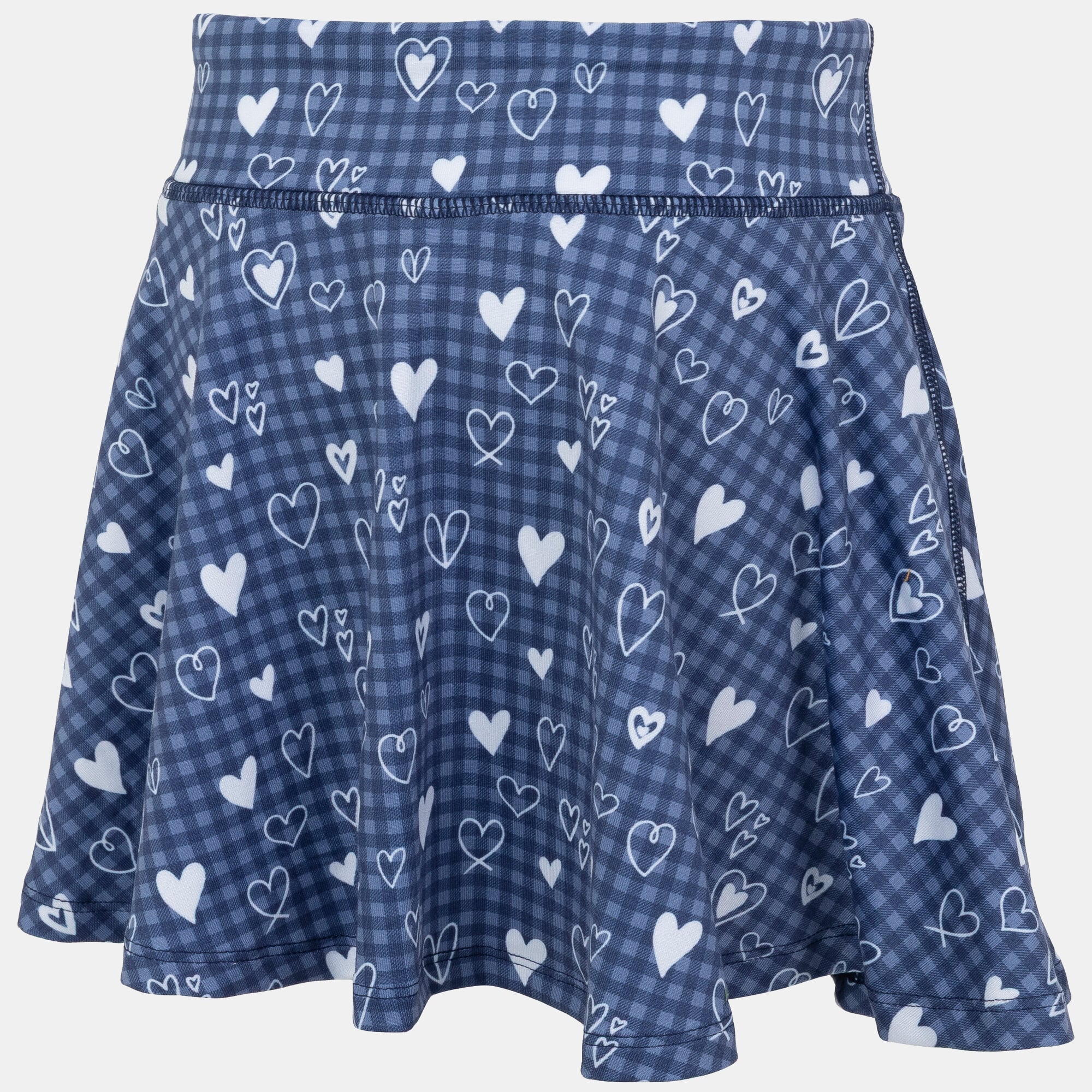 Girls Youth ZooZatz Navy Notre Dame Fighting Irish Heart Flowy Skort